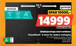 POWER Gorenje Induksjonstopp med ventilator PowerBoost-4 soner for raskere matlaging tilbud