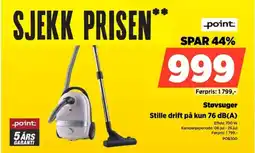 POWER Point Støvsuger Stille drift på kun 76 dB(A) tilbud