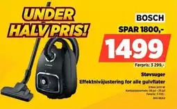 POWER Bosch Støvsuger Effektnivåjustering for alle gulvflater tilbud