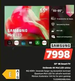 POWER Samsung 55" 4K Smart-TV Strålende 4K Mini LED-ytelse tilbud
