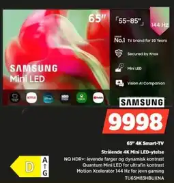 POWER Samsung 65" 4K Smart-TV Strålende 4K Mini LED-ytelse tilbud