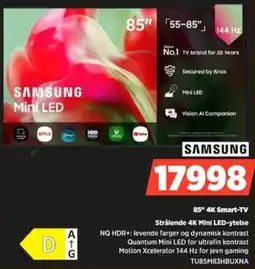 POWER Samsung 85" 4K Smart-TV Strålende 4K Mini LED-ytelse tilbud
