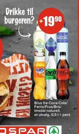 Spar Brus fra Coca-Cola/ Farris/Frus/Bris/ Imsdal naturell tilbud