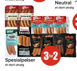 Spar Spesialpølser tilbud