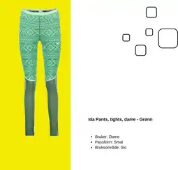 XXL Sport Ida Pants, tights, dame - Grønn tilbud