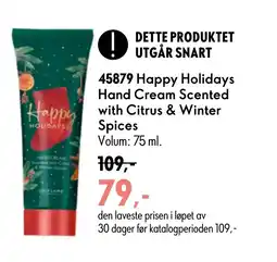 Oriflame Happy Holidays Hand Cream Scented with Citrus & Winter tilbud
