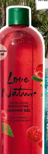 Oriflame Love Nature Energising Exfoliating Shower Gel with Organic Mint & Raspberry tilbud