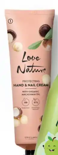 Oriflame Love Nature Protecting Hand & Nail Cream with Organic Macadamia Oil tilbud