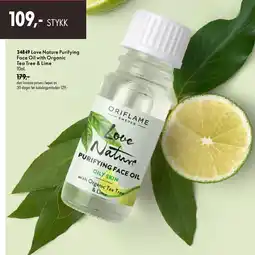 Oriflame Love Nature Purifying Face Oil with Organic Tea Tree & Lime tilbud