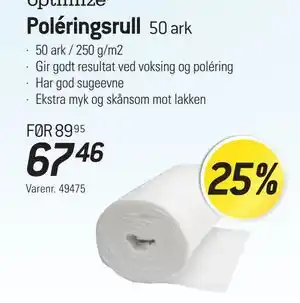 Optimize Poléringsrull 50 ark