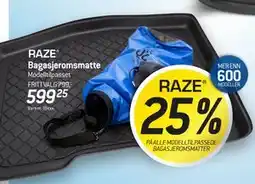 Thansen 25% PÅ ALLE MODELLTILPASSEDE BAGASJEROMSMATTER tilbud