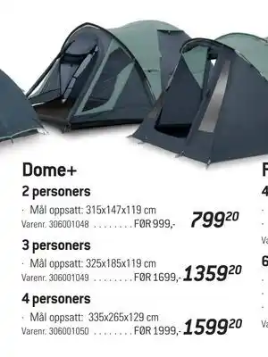 Dome+ Telt