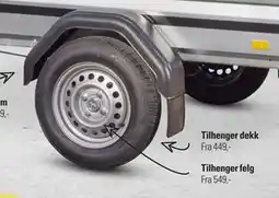 Thansen Tilhenger felg tilbud