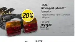 Thansen RAZE Tilhengerlyktesett tilbud