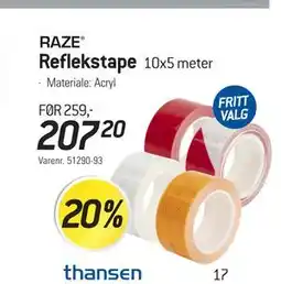 Thansen RAZE Reflekstape tilbud
