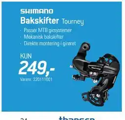 Thansen Shimano Bakskifter tilbud