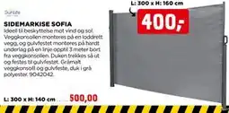 jem & fix SIDEMARKISE SOFIA tilbud