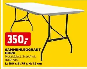 jem & fix SAMMENLEGGBART BORD tilbud