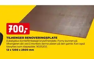 jem & fix TILHENGER RENOVERINGSPLATE tilbud
