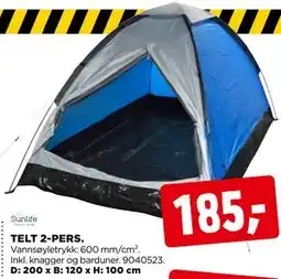 jem & fix TELT 2-PERS tilbud