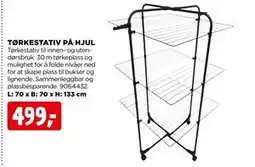 jem & fix TØRKESTATIV PÅ HJUL tilbud