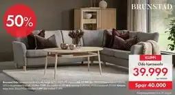 Fagmøbler Brunstad Oda hjørnesofa tilbud