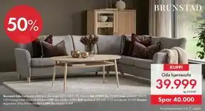 Brunstad Oda hjørnesofa