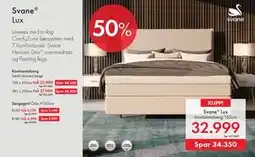 Fagmøbler Svane Lux Kontinentalseng 150cm tilbud