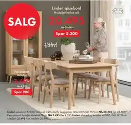 Fagmøbler Linden spisebord tilbud