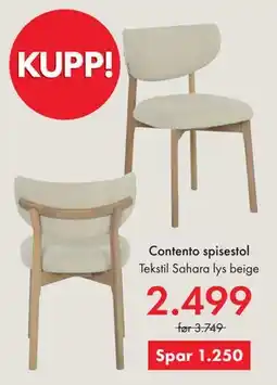 Fagmøbler Contento spisestol tilbud