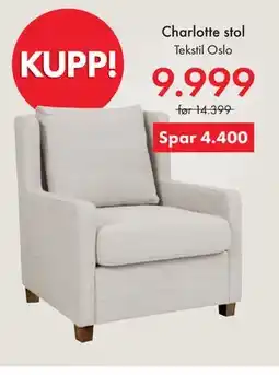 Fagmøbler Charlotte stol tilbud