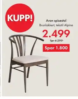 Fagmøbler Aron spisestol tilbud