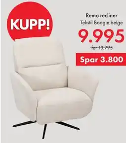 Fagmøbler Remo recliner tilbud