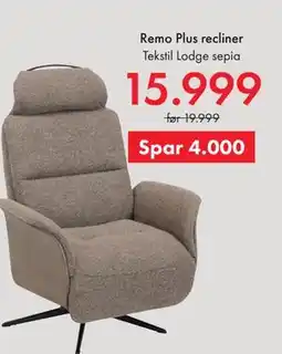 Fagmøbler Remo Plus recliner tilbud