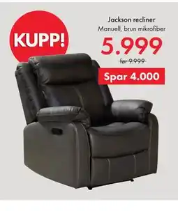 Fagmøbler Jackson recliner tilbud