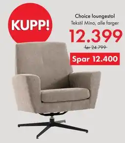 Fagmøbler Choice loungestol tilbud