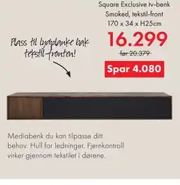 Fagmøbler Square Exclusive tv-benk tilbud