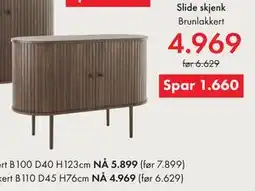 Fagmøbler Slide skjenk tilbud