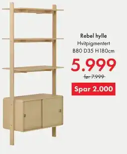 Fagmøbler Rebel hylle tilbud