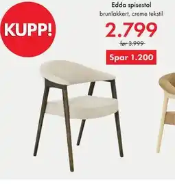 Fagmøbler Edda spisestol tilbud