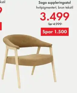 Fagmøbler Saga suppleringsstol tilbud