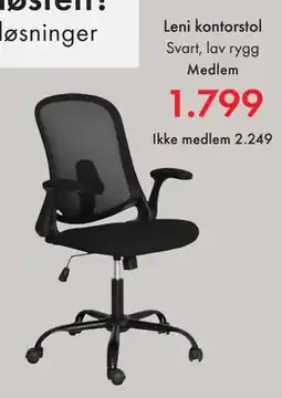 Fagmøbler Leni kontorstol tilbud