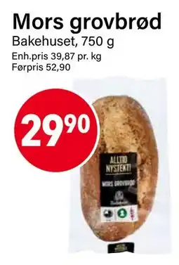 Nærbutikken Mors grovbrød tilbud