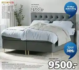 JYSK SOKNA kontinentalseng grå-40 + VOLA overmadrass tilbud
