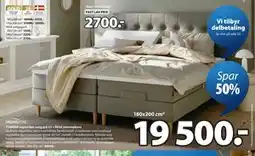 JYSK TONDRA regulerbar seng grå-23 + RESA overmadrass tilbud