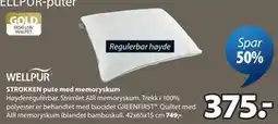 JYSK STROKKEN pute med memoryskum tilbud