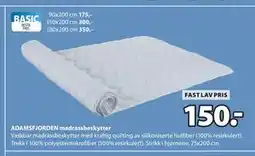 JYSK ADAMSFJORDEN madrassbeskytter tilbud
