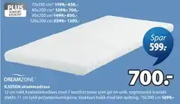 JYSK KJOSEN skummadrass tilbud