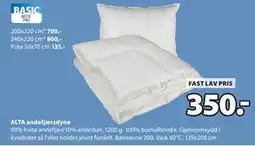 JYSK ALTA andefjærsdyne tilbud