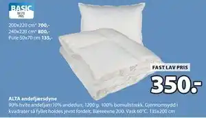 JYSK ALTA andefjærsdyne tilbud